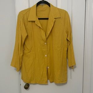 Mustard Yellow Button-Up Shirt